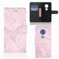 Motorola Moto G7 Play | Bookcase | Marble Pink - Origineel Cadeau Vriendin