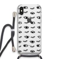Eye pattern #2: iPhone XS Transparant Hoesje met koord
