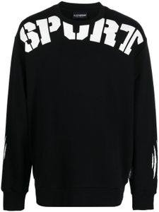 Plein Sport sweat à logo imprimé - Noir