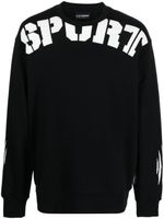 Plein Sport sweat à logo imprimé - Noir