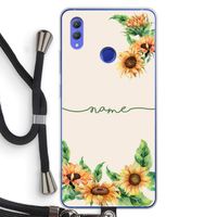 Zonnebloemen: Honor Note 10 Transparant Hoesje met koord