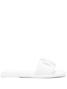 Tory Burch claquettes Double T en cuir - Blanc