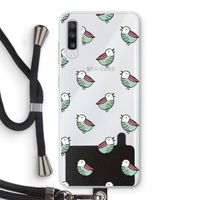 Vogeltjes: Samsung Galaxy A70 Transparant Hoesje met koord