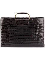 Katheleys Vintage malette 1970 en peau de crocodile - Marron