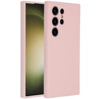 Accezz Liquid Silicone Backcover Samsung Galaxy S24 Ultra Telefoonhoesje Roze
