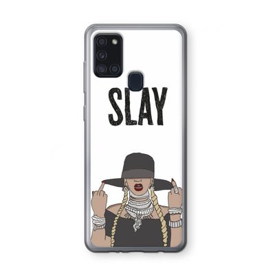 Slay All Day: Samsung Galaxy A21s Transparant Hoesje