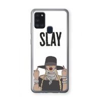 Slay All Day: Samsung Galaxy A21s Transparant Hoesje Slay All Day: Samsung Galaxy A21s Transparant Hoesje