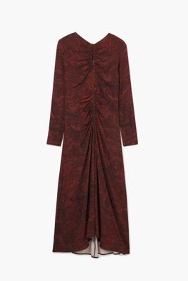 Jurk met ongelijke lijnen - RED - L