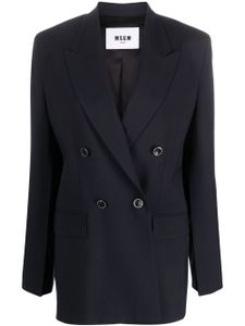 MSGM blazer à boutonnière croisée - Bleu