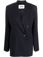 MSGM blazer à boutonnière croisée - Bleu - thumbnail