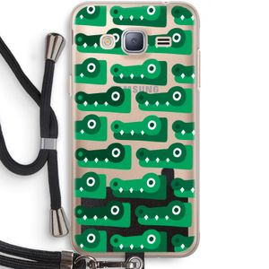 Crocs: Samsung Galaxy J3 (2016) Transparant Hoesje met koord