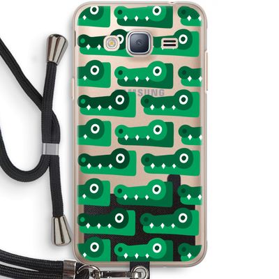 Crocs: Samsung Galaxy J3 (2016) Transparant Hoesje met koord
