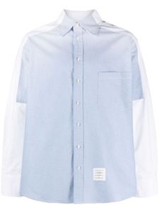 Thom Browne panelled cotton shirt - Bleu