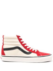 Vans baskets montantes à empiècements contrastants - Rouge