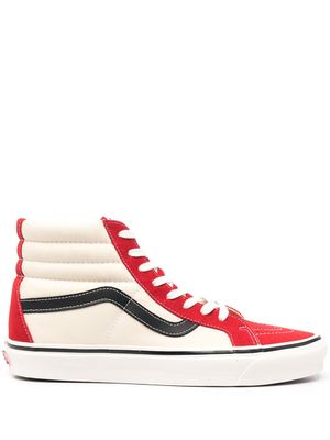Vans baskets montantes à empiècements contrastants - Rouge