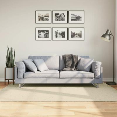 VidaXL Vloerkleed huarte laagpolig zacht wasbaar 140x200 cm crème