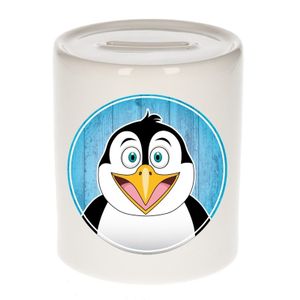 Cadeau kinder spaarpotten pinguin 9 cm