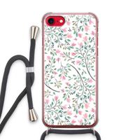 Sierlijke bloemen: iPhone SE 2020 Transparant Hoesje met koord