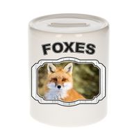 Dieren vos spaarpot - foxes/ vossen spaarpotten kinderen 9 cm