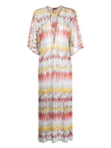 Missoni robe en maille à motif zigzag - Blanc