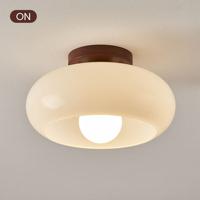 Vintage Witte Kleine Hal Plafondlamp - thumbnail