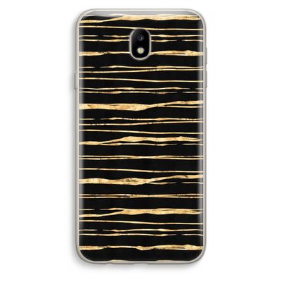 Gouden strepen: Samsung Galaxy J7 (2017) Transparant Hoesje