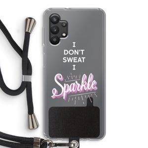 Sparkle quote: Samsung Galaxy A32 5G Transparant Hoesje met koord