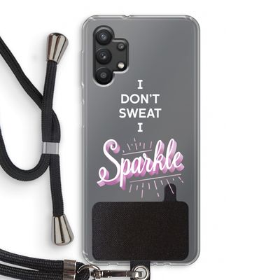 Sparkle quote: Samsung Galaxy A32 5G Transparant Hoesje met koord