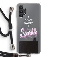 Sparkle quote: Samsung Galaxy A32 5G Transparant Hoesje met koord