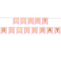 Happy Birthday Vlaggen (Roze) Happy Birthday Vlaggen (Roze)