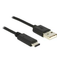 DeLOCK usb-c 2.0 > usb-a kabel (zwart, 1 meter)