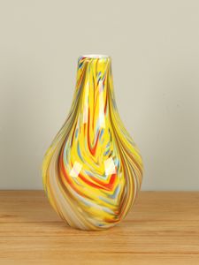 Glazen vaas multicolor 30 cm, SA-7