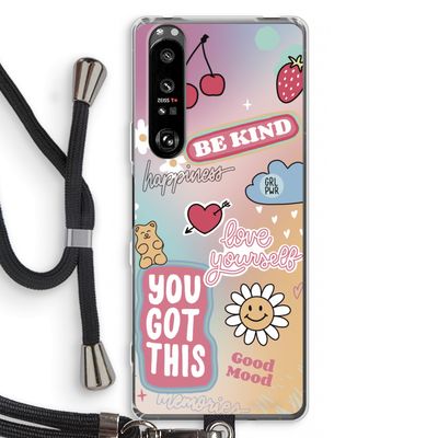 Positivity: Sony Xperia 1 III Transparant Hoesje met koord