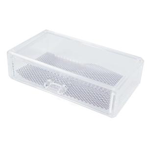 Make-up organizer - 1 compartimenten bakje - transparant - kunststof - 18 x 12 x 5 cm