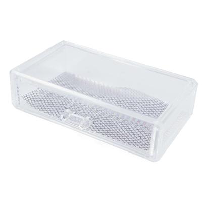 Make-up organizer - 1 compartimenten bakje - transparant - kunststof - 18 x 12 x 5 cm