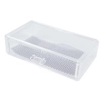 Make-up organizer - 1 compartimenten bakje - transparant - kunststof - 18 x 12 x 5 cm