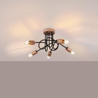 Elegante zwarte Kroonluchter EMBER 5