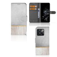 OnePlus 10T | Book Style Case | Wood Concrete OnePlus 10T | Book Style Case | Wood Concrete