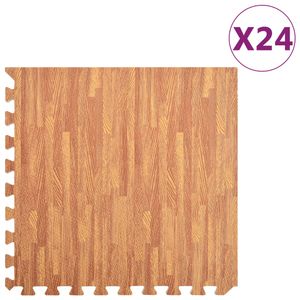 VidaXL Vloermatten 24 st 8,64 ㎡ eva-schuim houtnerfprint