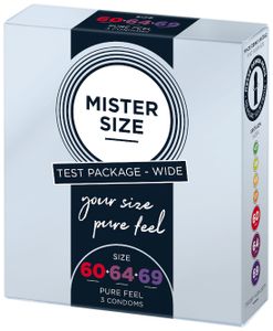 Mister Size proefpakket condooms Wide (60-64-69)