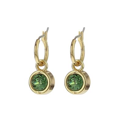 Biba Hang Oorbellen met Swarovski Steentje Erinite Goud