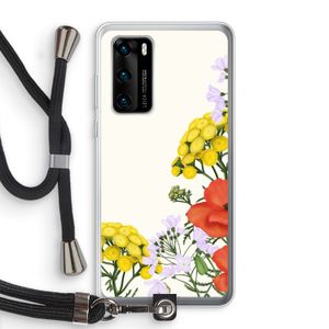 Wilde bloemen: Huawei P40 Transparant Hoesje met koord