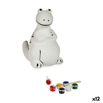 Spaarpot die je kunt verven Pincello Keramisch Dinosaurus 8,5 x 13,2 x 11 cm 10 x 13,2 x 8 cm (12 Stuks)
