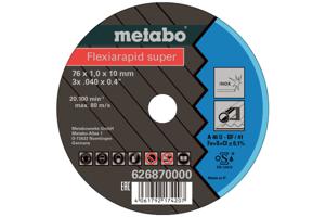 Metabo Accessoires Doorslijpschijven | Flexiarapid super | Ø 76x10 mm | Inox (5 st.) - 626870000
