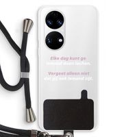 gij zijt ook iemand: Huawei P50 Transparant Hoesje met koord