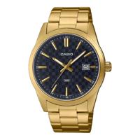 Casio DATE CARBON LOOK DIAL - GOLD SERIE - BLACK (Ø 41 mm) Heren horloge