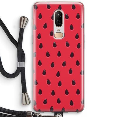 Watermelon: OnePlus 6 Transparant Hoesje met koord
