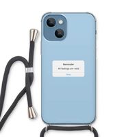 Reminder: iPhone 13 Transparant Hoesje met koord