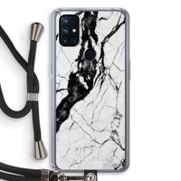 Witte marmer 2: OnePlus Nord N10 5G Transparant Hoesje met koord