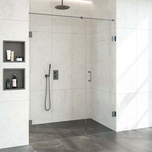 Nisdeur Compleet Just Creating Profielloos 2-Delig 160x200 cm 100/60 Gunmetal Sanitop